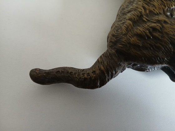 Image 1 of Franz Xavier Bergmann (1861-1936) large bronze cat as an inkwell