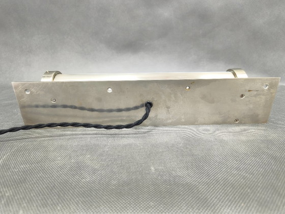 Image 1 of Bauhaus wandlamp van nikkel met glazen buis, jaren 1930