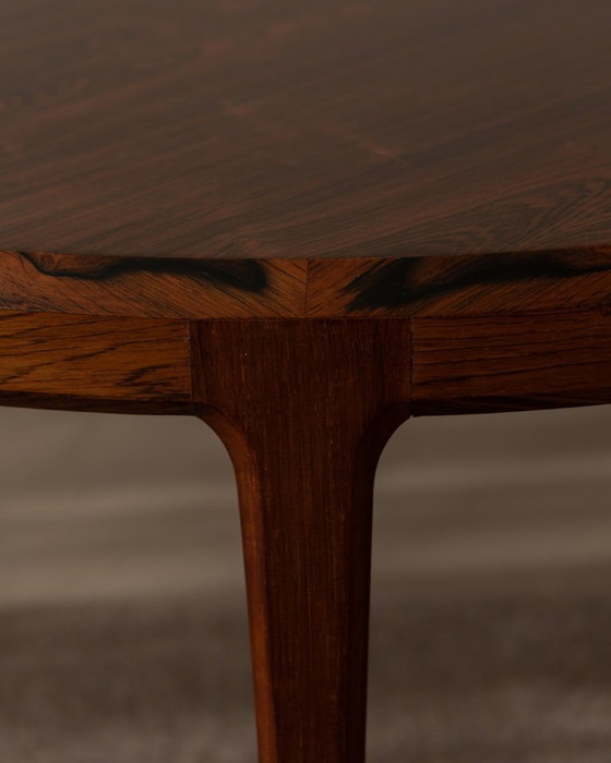 Image 1 of Vintage Rosewood Coffee Table (Model 283) by Johannes Andersen for CFC Silkeborg | Danish Modern Round Table