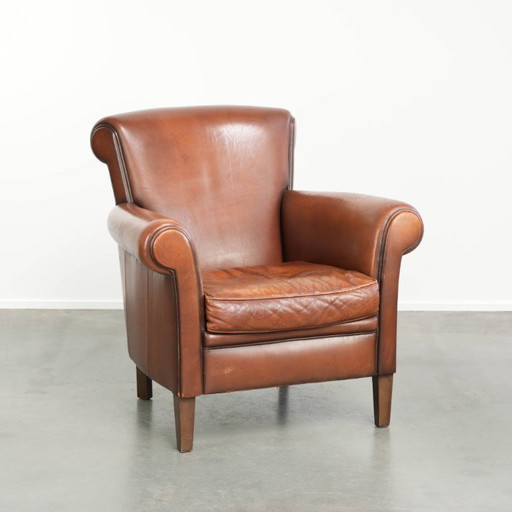 Comfortabele schapenleren armchair met mooie kleuren en een strakke afwerking – fauteuils, Leather