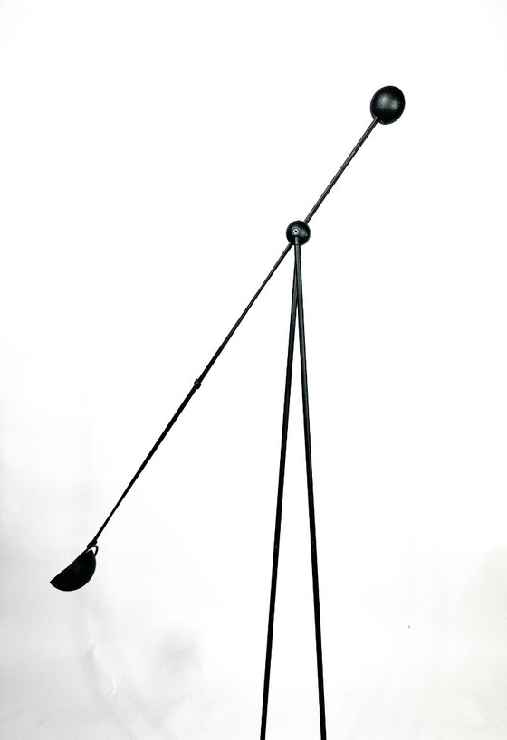 Vintage Yuki vloerlamp, Stefano Cevoli, Verlichting, Metaal, Zwart (foto 10 van 10)