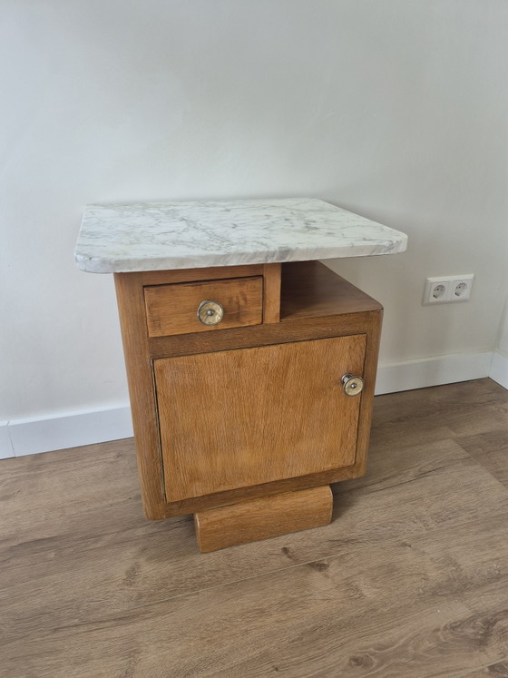 Image 1 of Meuble Art déco à plateau en marbre – vers 1920-1930
