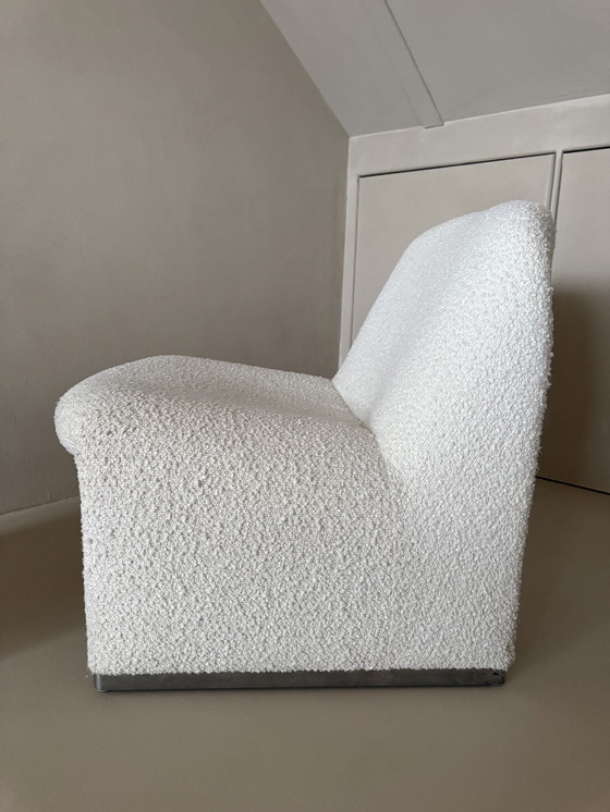Image 1 of Giancarlo Piretti Artifort Ally Chair Fauteuil Chair Reupholstered Bouclé