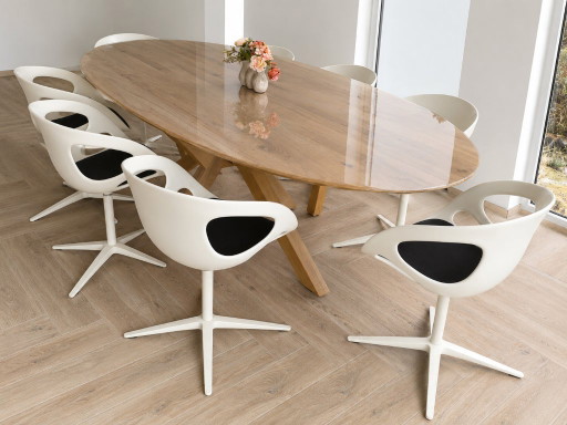 8 sedie originali di design di Fritz Hansen (Republic of Fritz Hansen) – draaistoelen, Plastic
