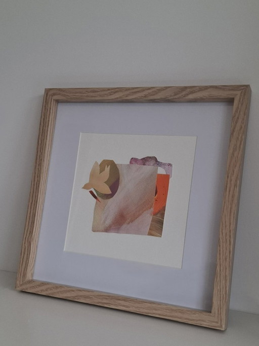 Framed Artwork ''Free Bird 1'' - Collage of Abstract Paintings