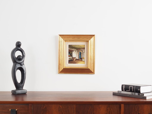 Tableau "La chambre du village", design scandinave, années 1970