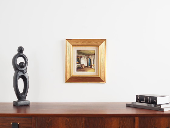 Image 1 of Gemälde "Die Dorfkammer", skandinavisches Design, 1970er Jahre