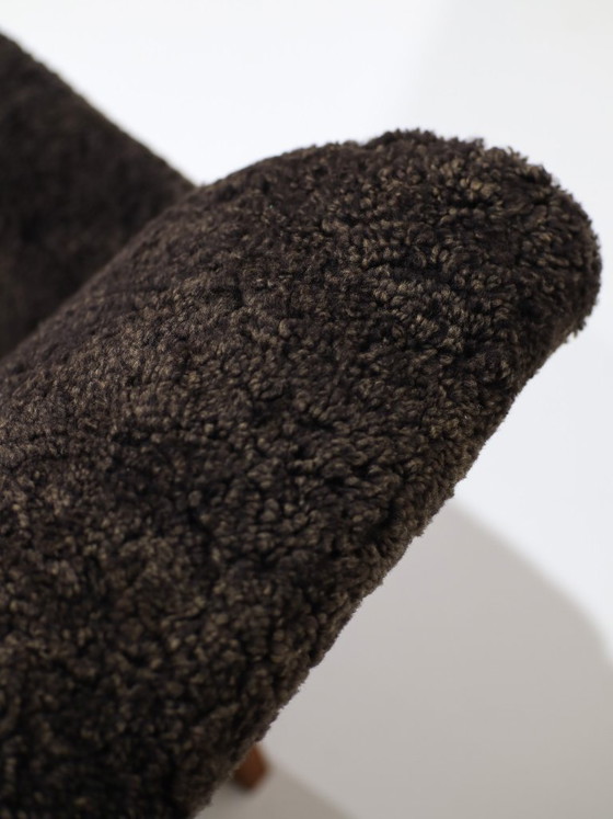 2 Danish 1940s Vintage Art Deco Armchairs, Sheep Wool (photo 13 of 13)