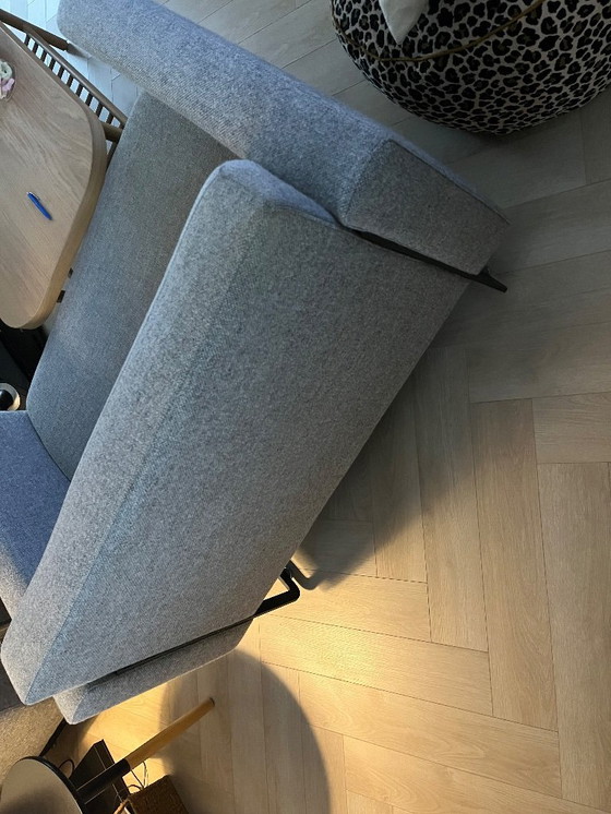 Image 1 of Artifort Mare Bank, 1,5 zits stoel en hocker - Grijze Wol