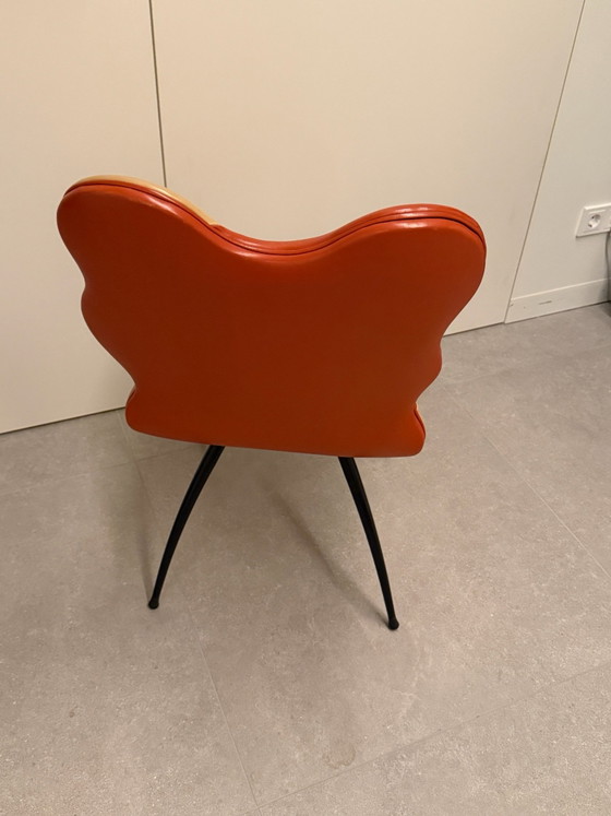 Leolux stoel, Eetkamerstoelen, Leer, Rood (foto 3 van 5)