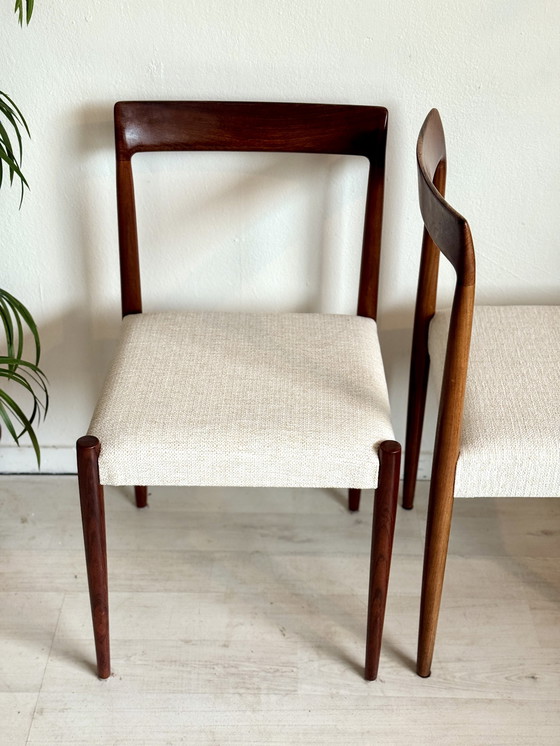 Image 1 of Set di 2 sedie da pranzo vintage Lübke – rivestite