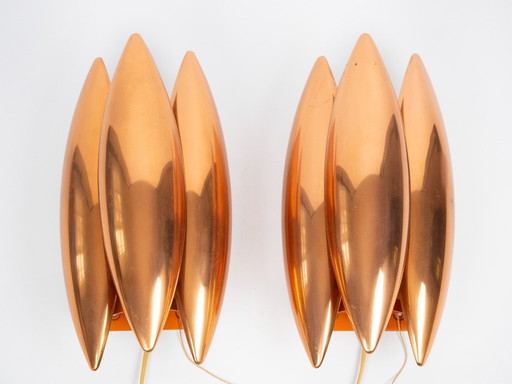 Paire de 2 lampes murales vintage Kastor par Jo Hammerborg, Fog og Morup, 1963
