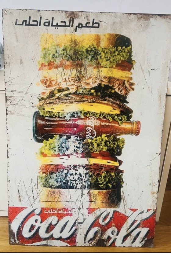 Coca-Cola Vintage Blikken Bord 60x40 - Origineel India Retro – castrol, Wanddecoratie, Metal (photo 2 of 5)