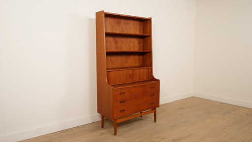 Vintage Bookcase | Secretary Desk | Teak | Johannes Sorth – boekenkasten, Wood (photo 2 of 12)