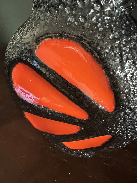 Image 1 of Mid - Century Fat Lava Vase by ES Emons & Söhne Keramik from Rheinbach in Germany.