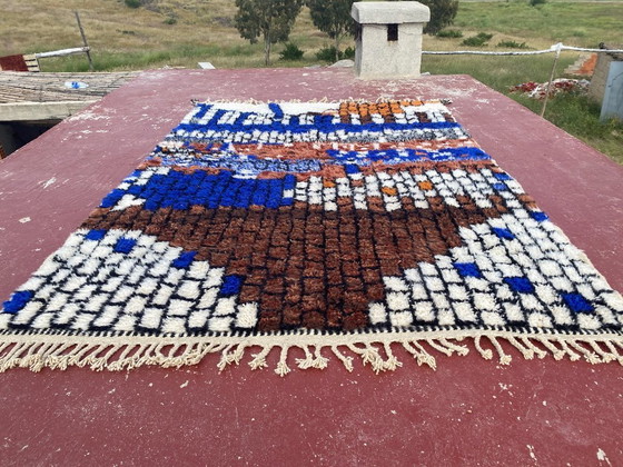 Image 1 of Kleurrijk Marokkaans Beni Ourain-tapijt 300 x 200 cm – Handgeweven wollen Berber-tapijt