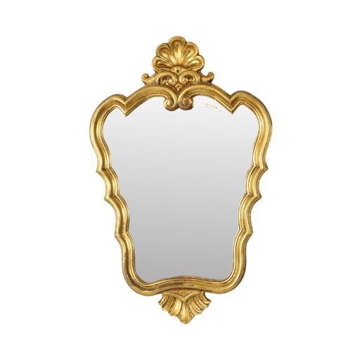 French Gold Leaf Baroque Style Mirror