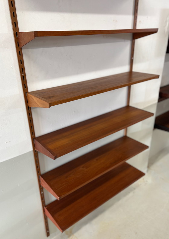 Image 1 of Sistema di scaffali in teak di Kai Kristiansen, Felballes Møbler. Set di 8.