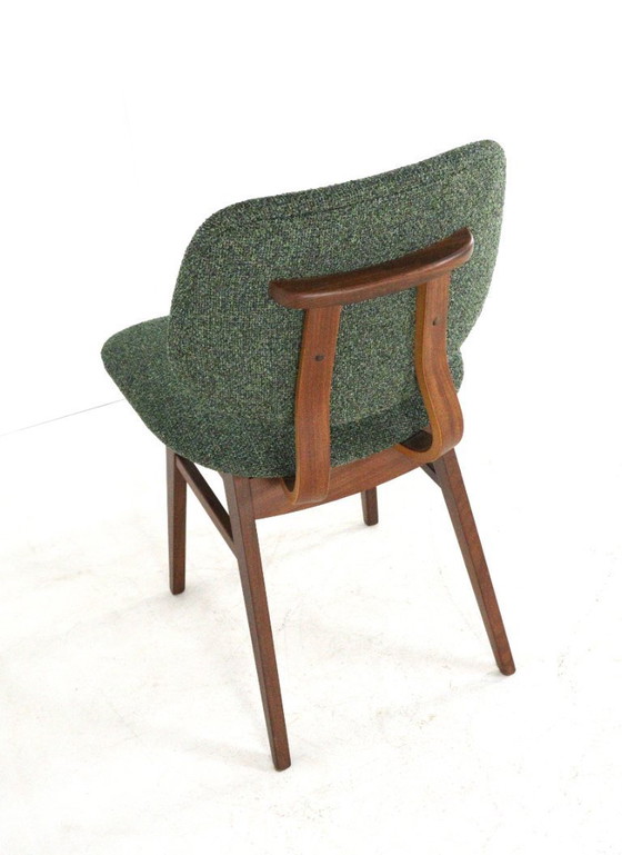 Image 1 of Ensemble de 6 chaises de salle à manger hollandaises « Zegge » vintage rembourrées