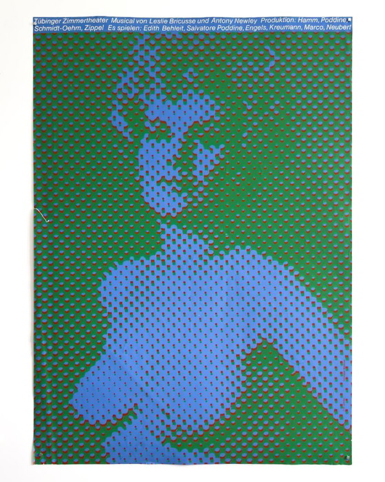 Image 1 of 💠 Tübinger Zimmertheater – Musical – ca. 1970 – Original A1 Poster von Frieder Grindler | 84 × 59 cm | Westdeutschland