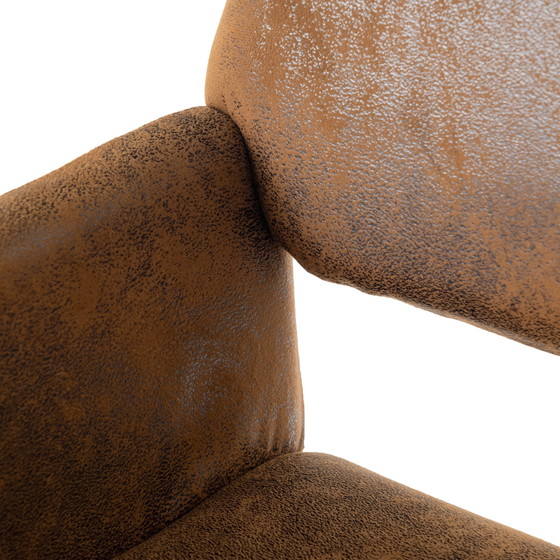 Image 1 of 2x Urban Meuble Vintage Drehstühle Für Esszimmer In Braunem Wildleder California KD Suede Brown Swivel