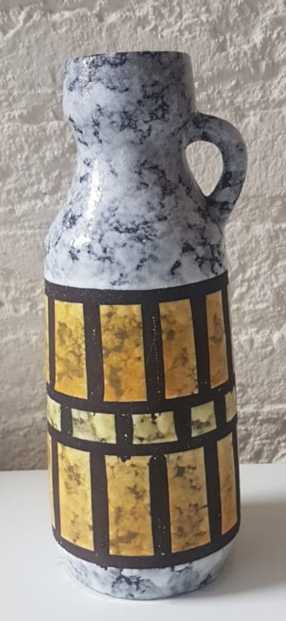 Image 1 of Vaso in ceramica Strehla, Germania, n. 998, dipinto a mano