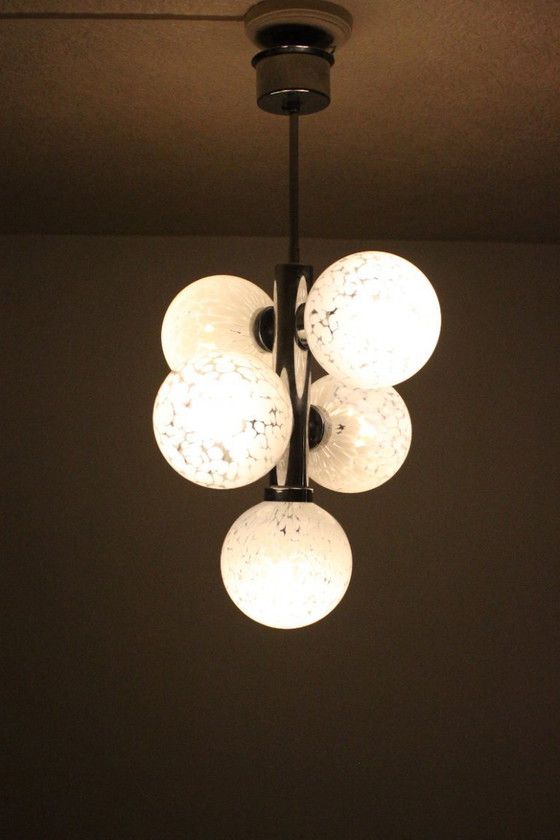 Image 1 of Vintage atomic globes chandelier, 1960s