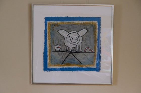 Image 1 of Hans Innemee ""The relativity of balance" | originele zeefdruk