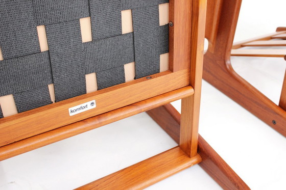 Image 1 of come nuova, 2x Arne Wahl Iversen f. Komfort, poltrona danese in teak della metà del secolo scorso, poltrona vintage, rivestiment