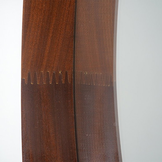 Image 1 of Round teak wall mirror, 1960s
