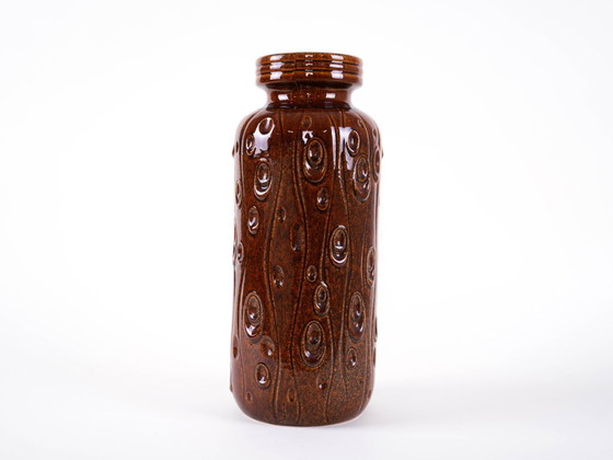 Image 1 of Brown ceramic vase, German design, 1960s, made in West Germany