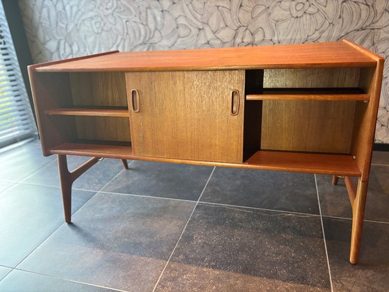 Teak Bureau 'Haarlem' Van Arne Wahl Iversen voor O.M.F., 1960s – Wood, Brass (photo 6 of 9)