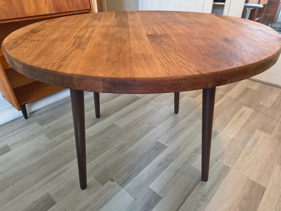 Image 1 of Table de salle à manger ronde de style danois | Chêne massif