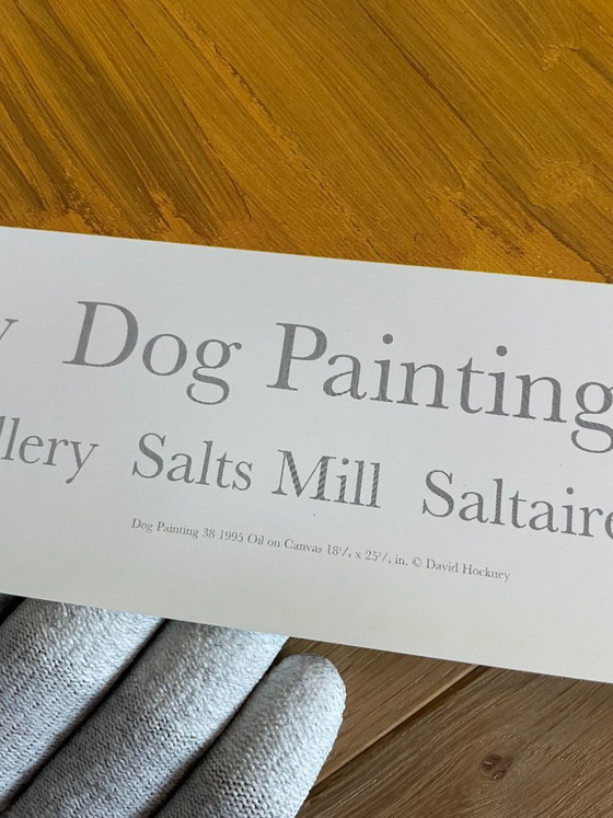 Image 1 of David Hockney, Hundebilder, 38 Salts Mill, 1995. Galerie Salts Mill, Saltaire, Yorkshire, 1853. Copyright David Hockney. Gedruck