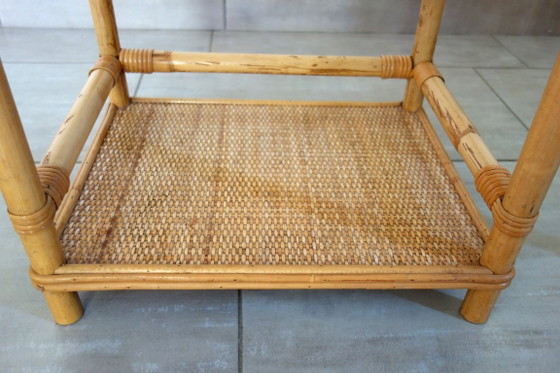 Coppia di comodini in vimini intrecciato e bambù, anni '70/'80 – Rattan, Wicker (photo 12 of 15)