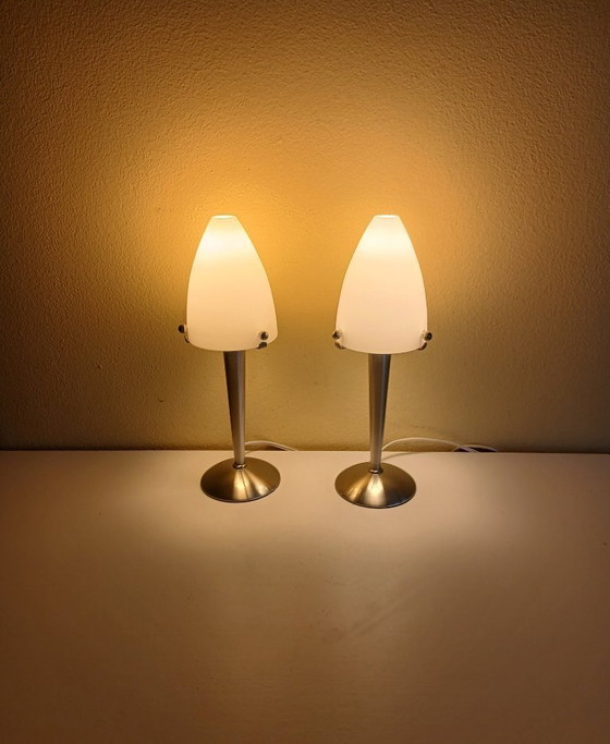 Image 1 of Mushroom Lampjes – Bedlampjes – Trio Leuchten – Vintage