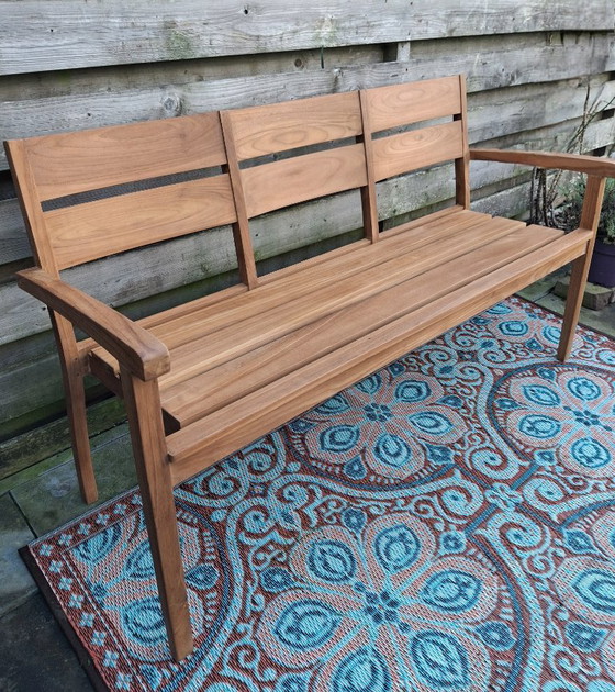 Image 1 of Banc de jardin en teck 150 cm, 3 personnes