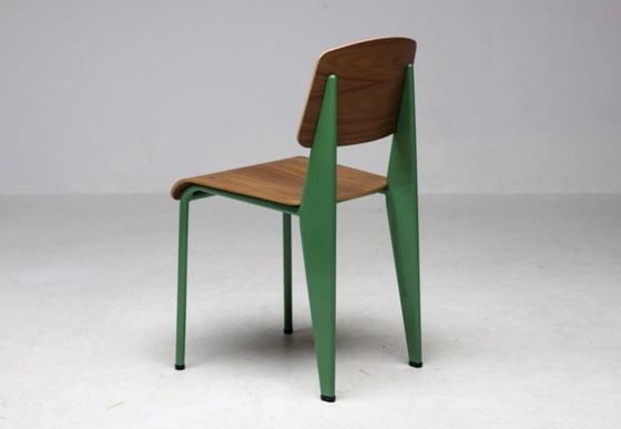 Vitra Standard Chair Blé Vert Vert & Noyer – Chaises de salle à manger, Aluminium, Wood (photo 5 of 11)