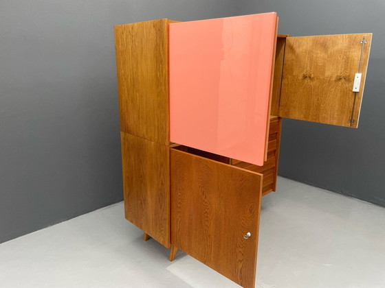 Image 1 of U-450 kast in eiken van Jiří Jiroutek voor Interiér Praha, Tsjecho-Slowakije, jaren 1960