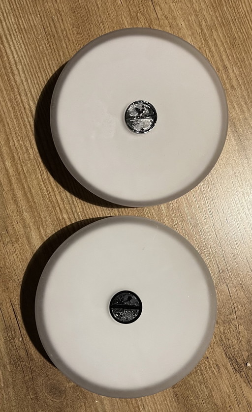 2x Flos Button Mini ceiling/wall lamps