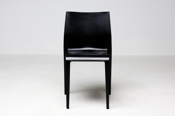 Chaise Laleggera, Riccardo Blumer pour Alias, magnifique noir au grain apparent – Chaises de salle à manger (photo 8 of 19)