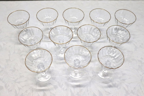 Image 1 of Verres à champagne en verre soufflé de Murano, signés Nason & Moretti, avec étiquette d'origine, lot de 12
