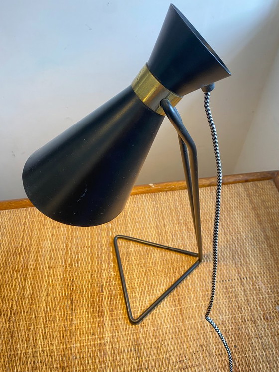 Vintage 1970 Black Metal Cocotte Lamp – Table lamps (photo 9 of 14)