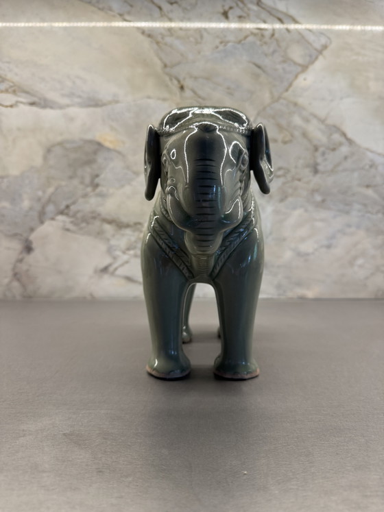 Elefante de cerámica celadón de Siam antiguo – Siam Celadon, Objetos decorativos, Ceramic (photo 3 of 11)