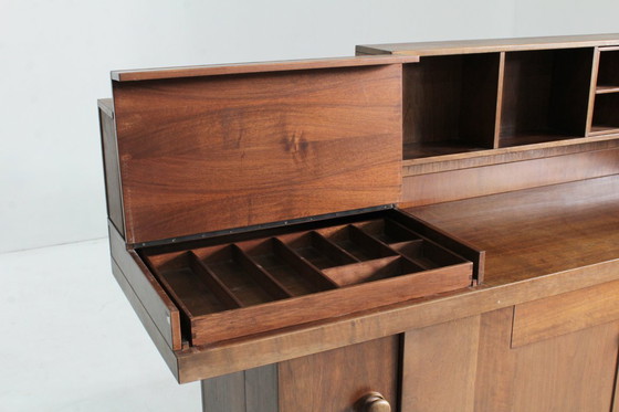 Image 1 of Buffet vintage en noyer, signé Silvio Coppola pour Bernini, années 1960