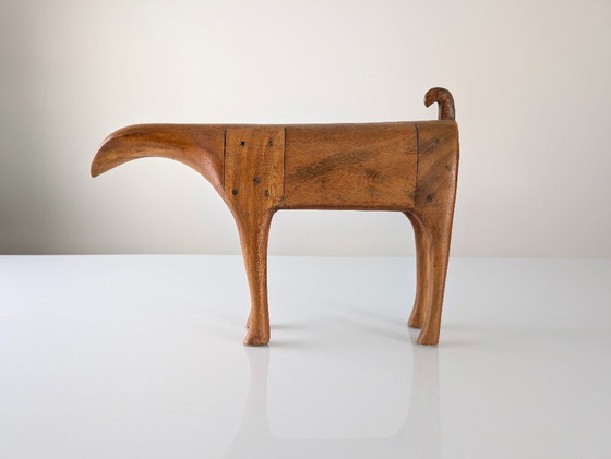 Image 1 of Sculpture abstraite d'animal en bois, design scandinave du milieu du XXe siècle