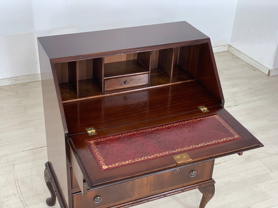 Image 1 of anglais acajou secrétaire bureau commode vintage