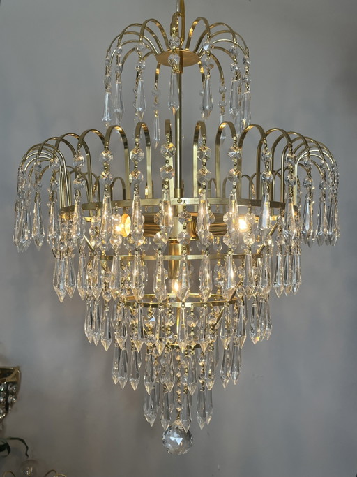 cut crystal point icicles chandelier