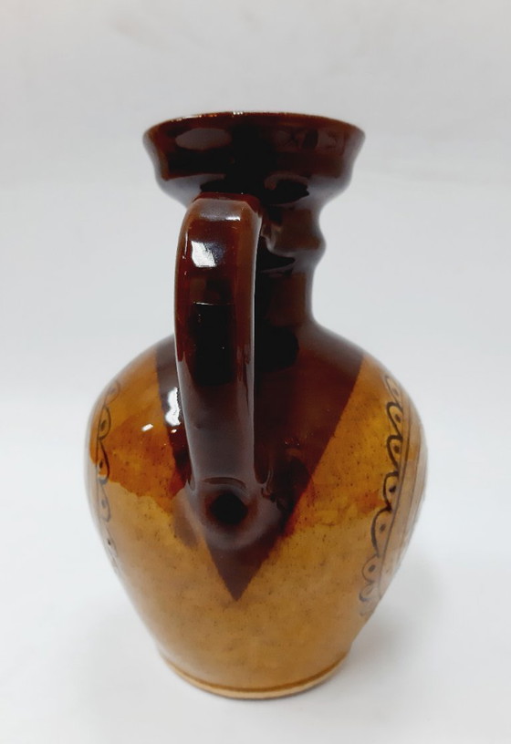 Image 1 of pichet vintage en céramique émaillée