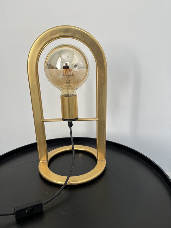 Image 1 of Midcentury brass table lamp